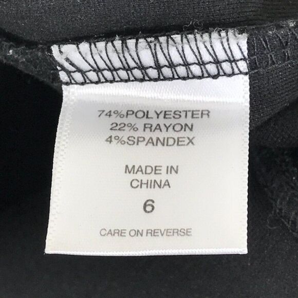 New York & Company Pencil Skirt Women's Size 6 Black Stretch Zip Pleat Career - Picture 9 of 10